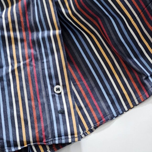 Paul & Shark Yachting Shirt Mens 42/16 Multicolor Stripes LS Collar Cotton FLAW - Picture 15 of 16